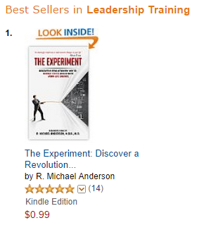 Amazon Best Sellers in Leadership Training listing showing The Experiment at number one