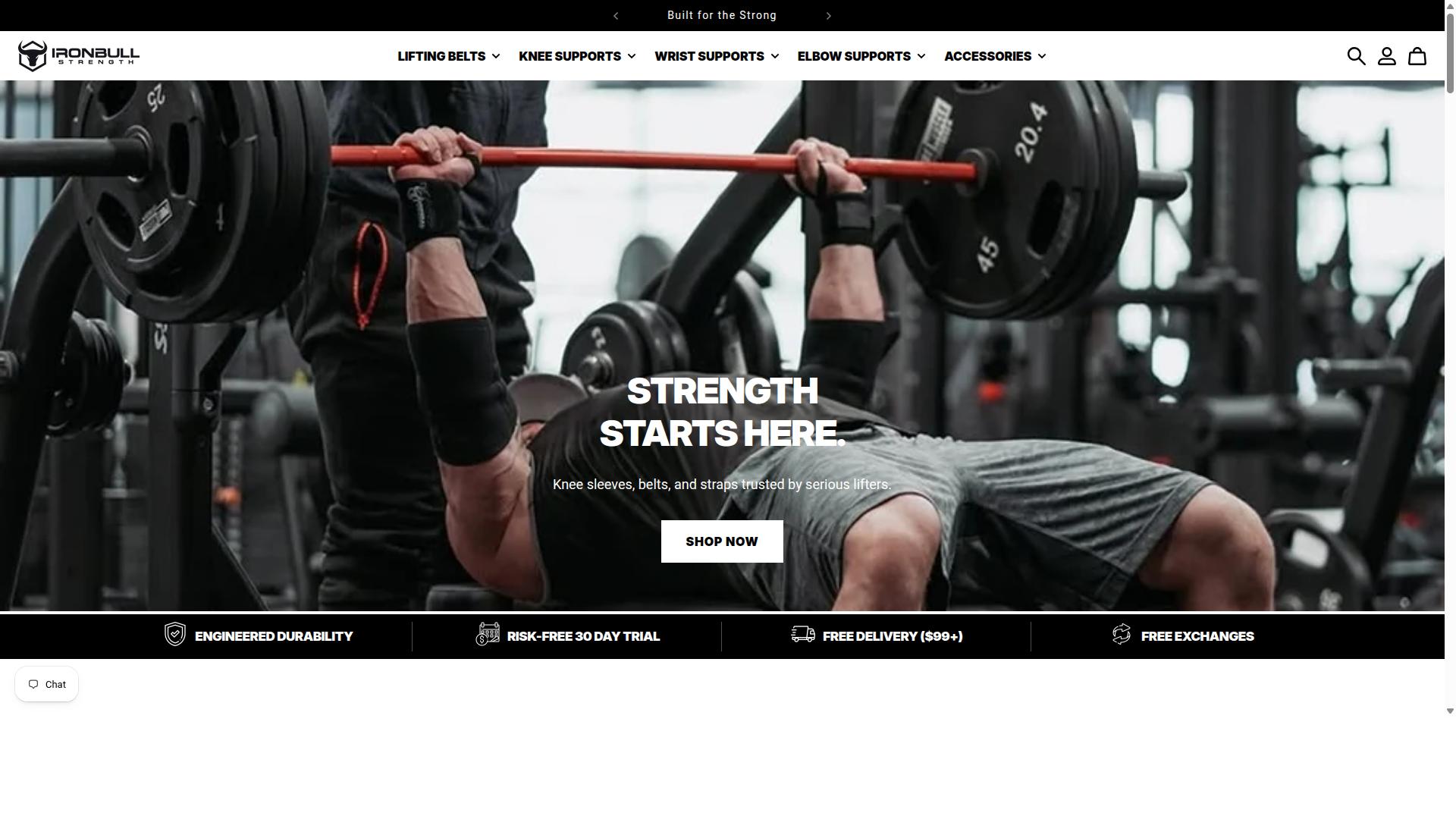 Iron Bull Strength website