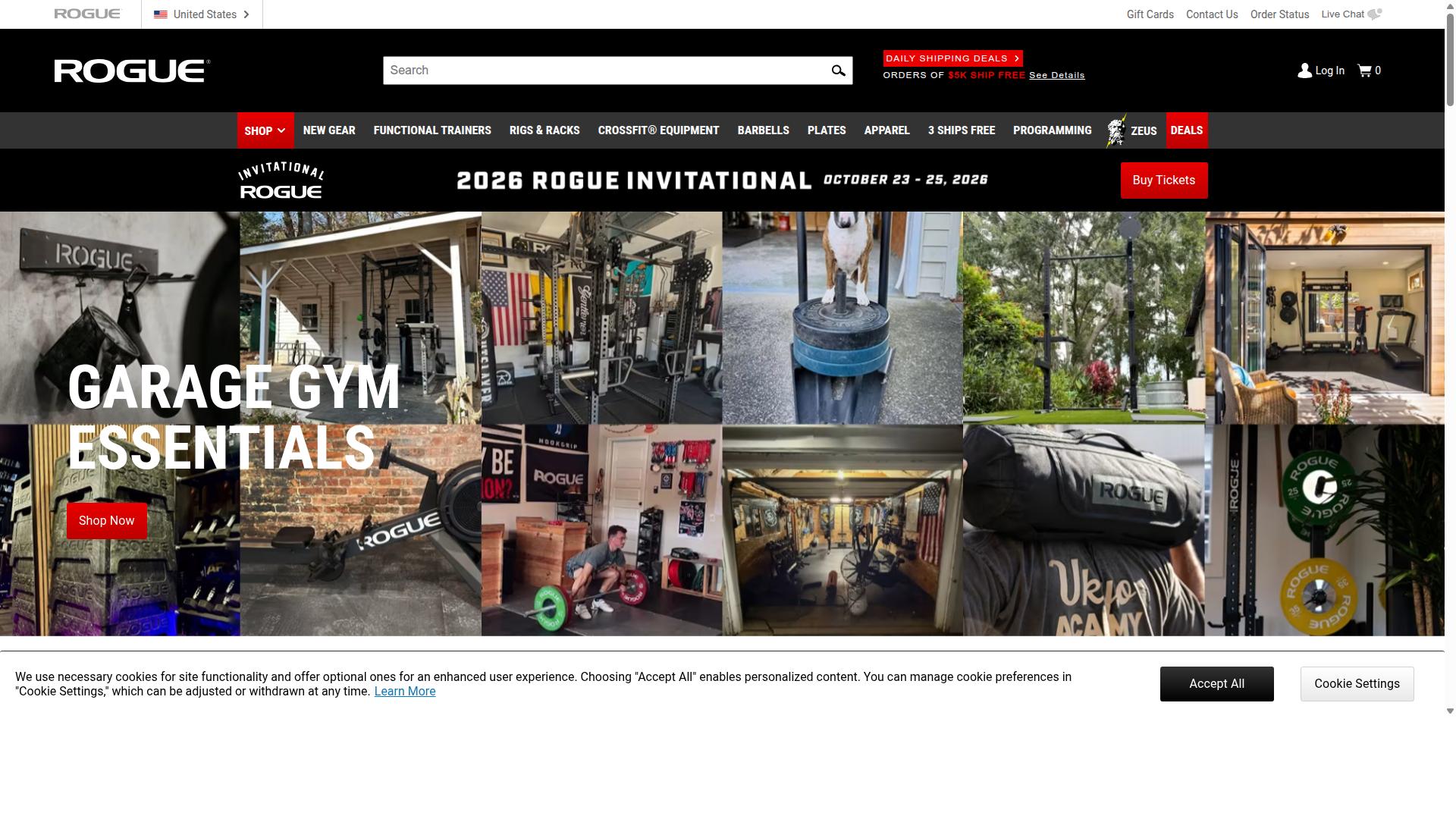Rogue Fitness website